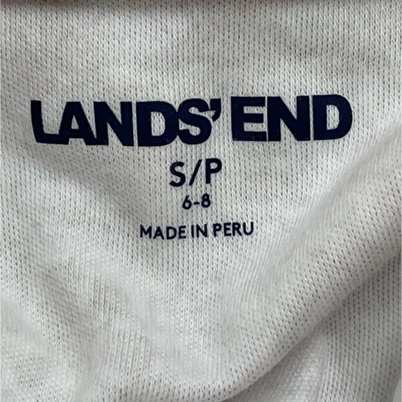 Lands End Girls Floral Polo Shirt Button Front Pink Collar Lightweight Sz S/P - Picture 5 of 7